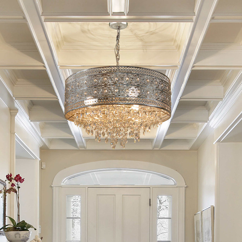 River of Goods Metal/Crystal Hanging Lamp