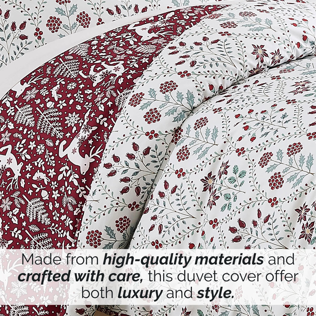 Southshore Fine Linens Holiday Harmony Oversized Duvet Cover Set