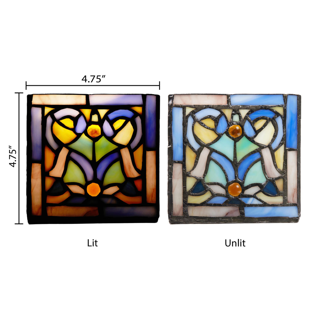 River of Goods Stained Glass Candle Holder