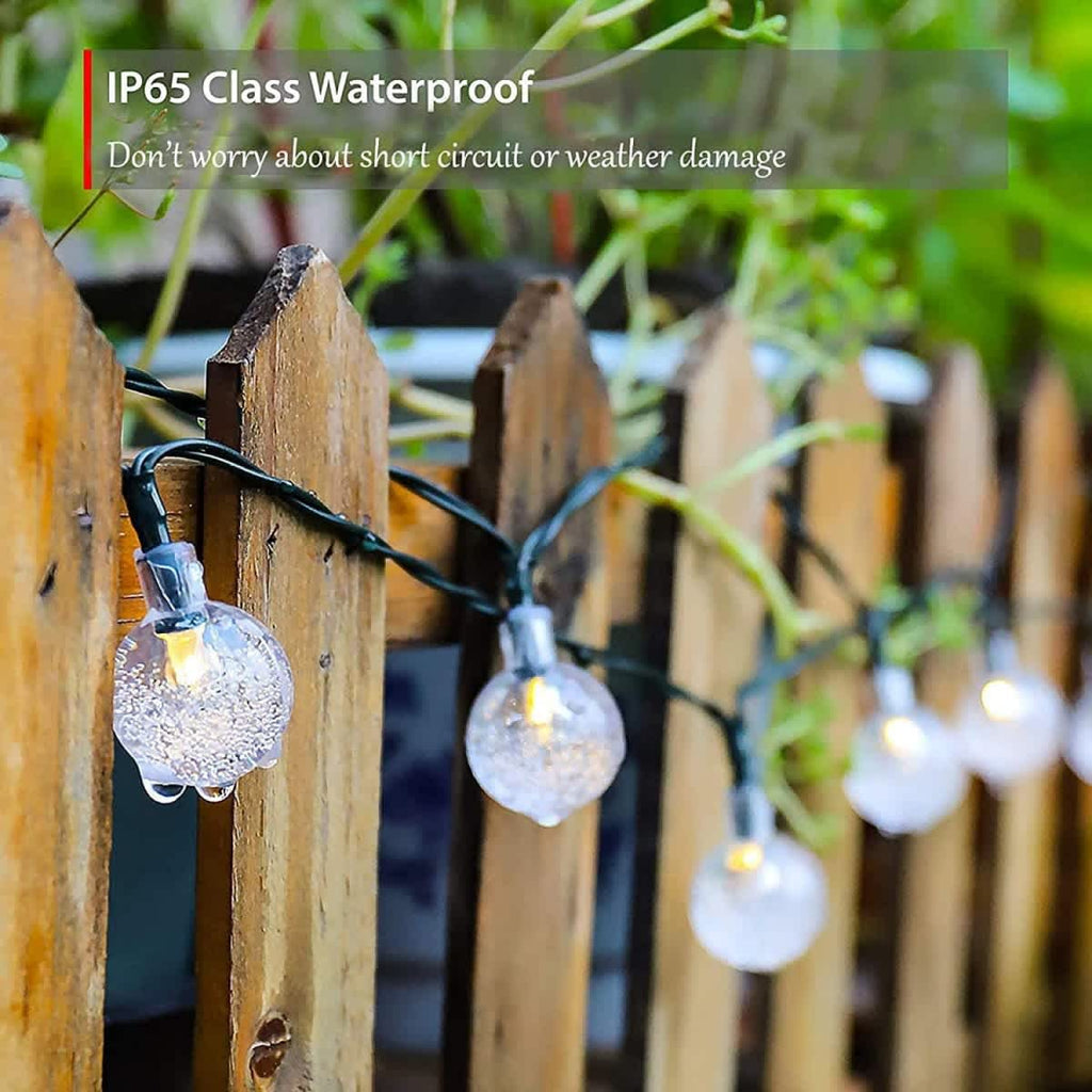 Solar Crystal Globe String Lights