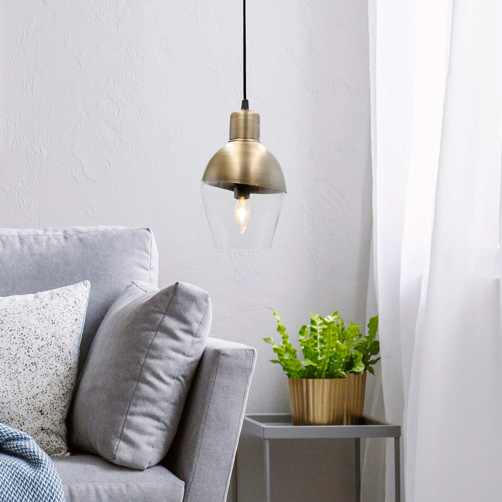 River of Goods Clear Glass Hanging Lamp