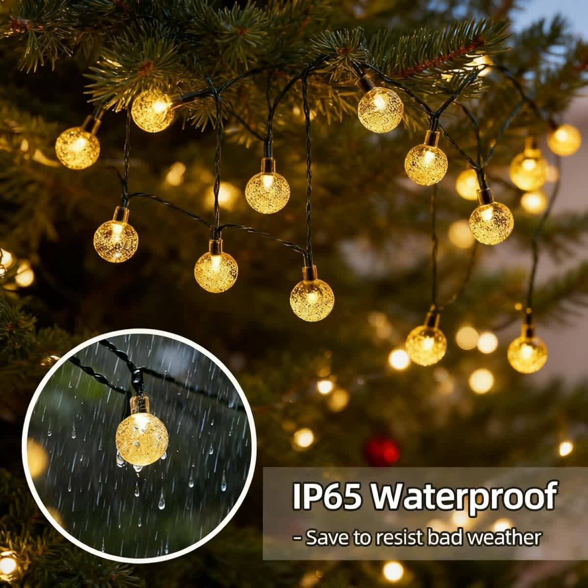 Solar Crystal Globe String Lights