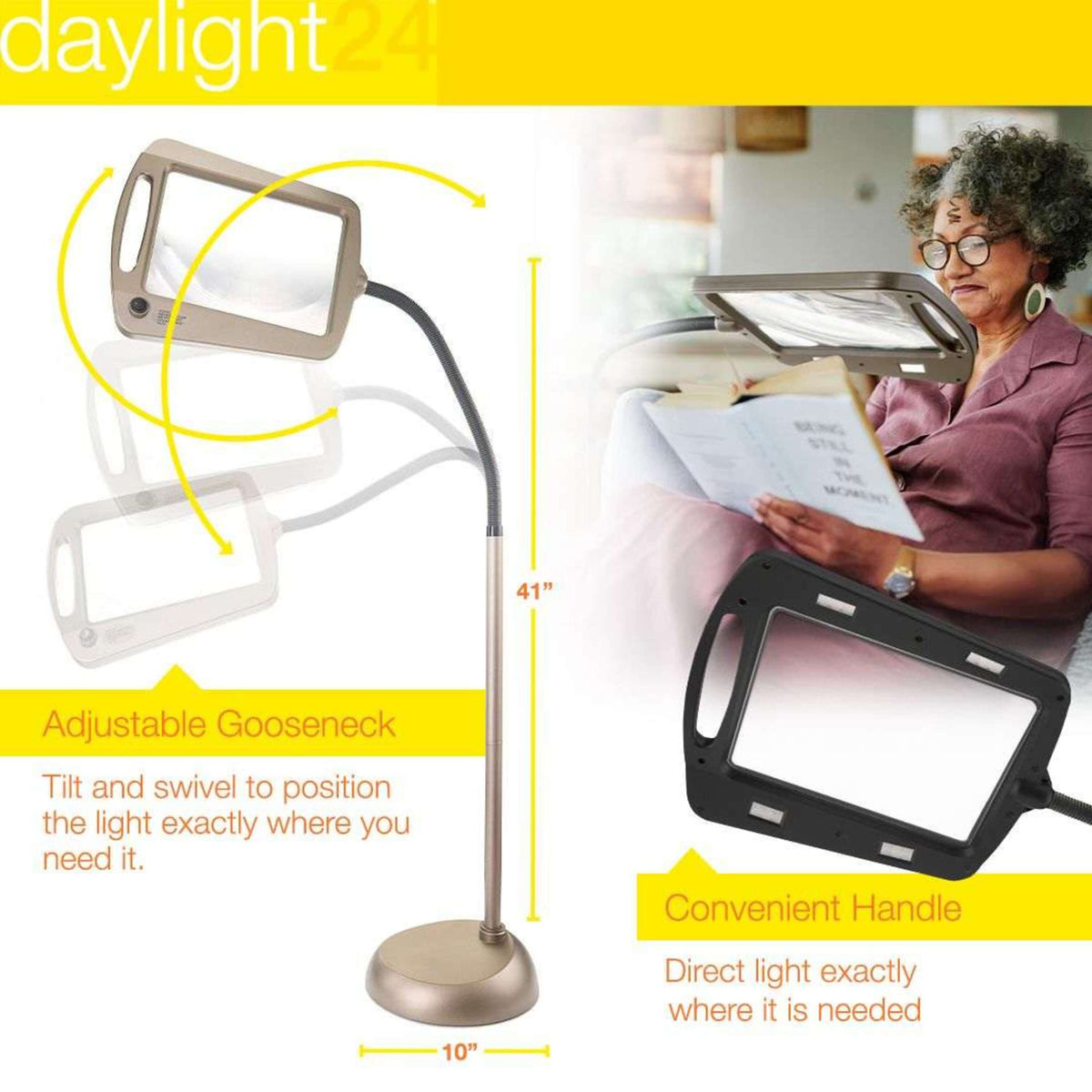 Full Page Magnifier Floor Lamp