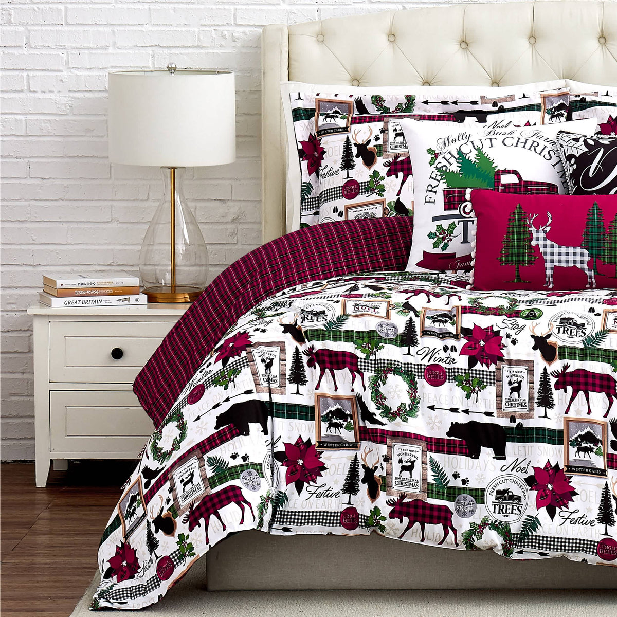 Southshore Fine Linens Merrytown Christmas 6PC Comforter Set
