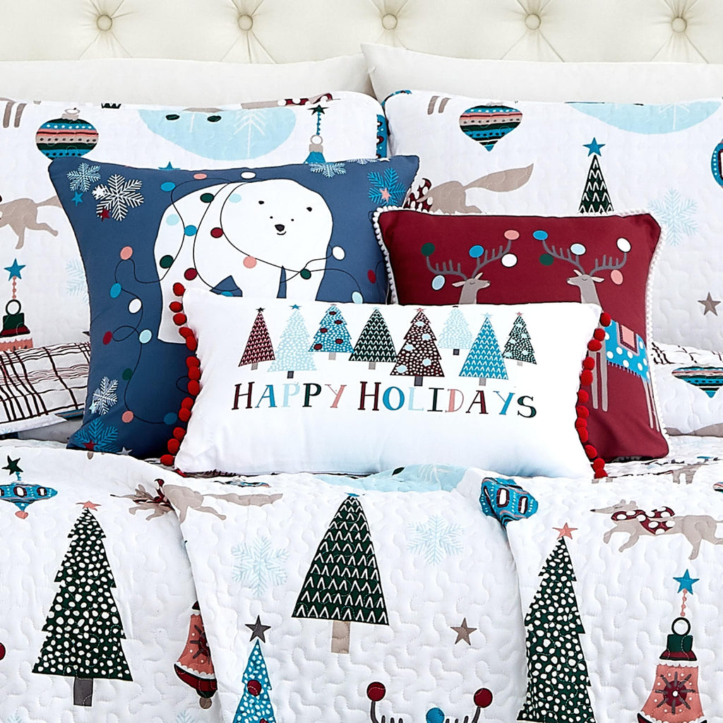 Southshore Fine Linens Winter Woodland 6PC Quilt Set
