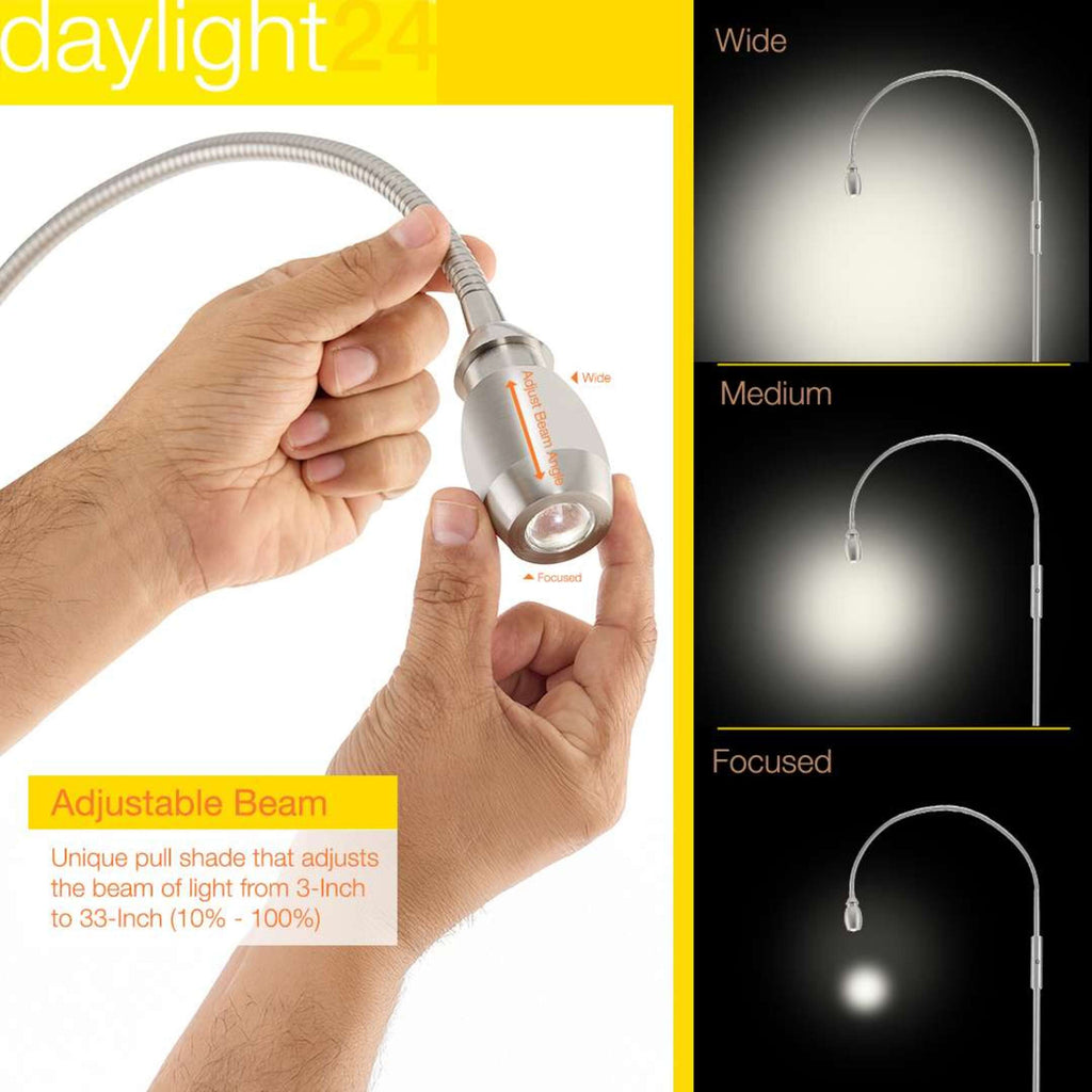 FOCUS Natural Daylight LED Adjustable Beam Floor Lamp