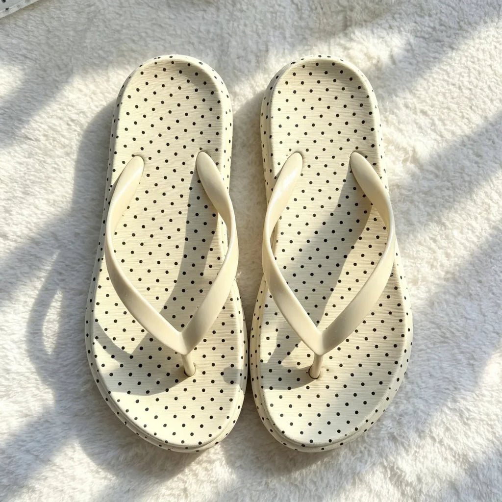 Women’s Cute Polka Dot Platform Flip-Flops