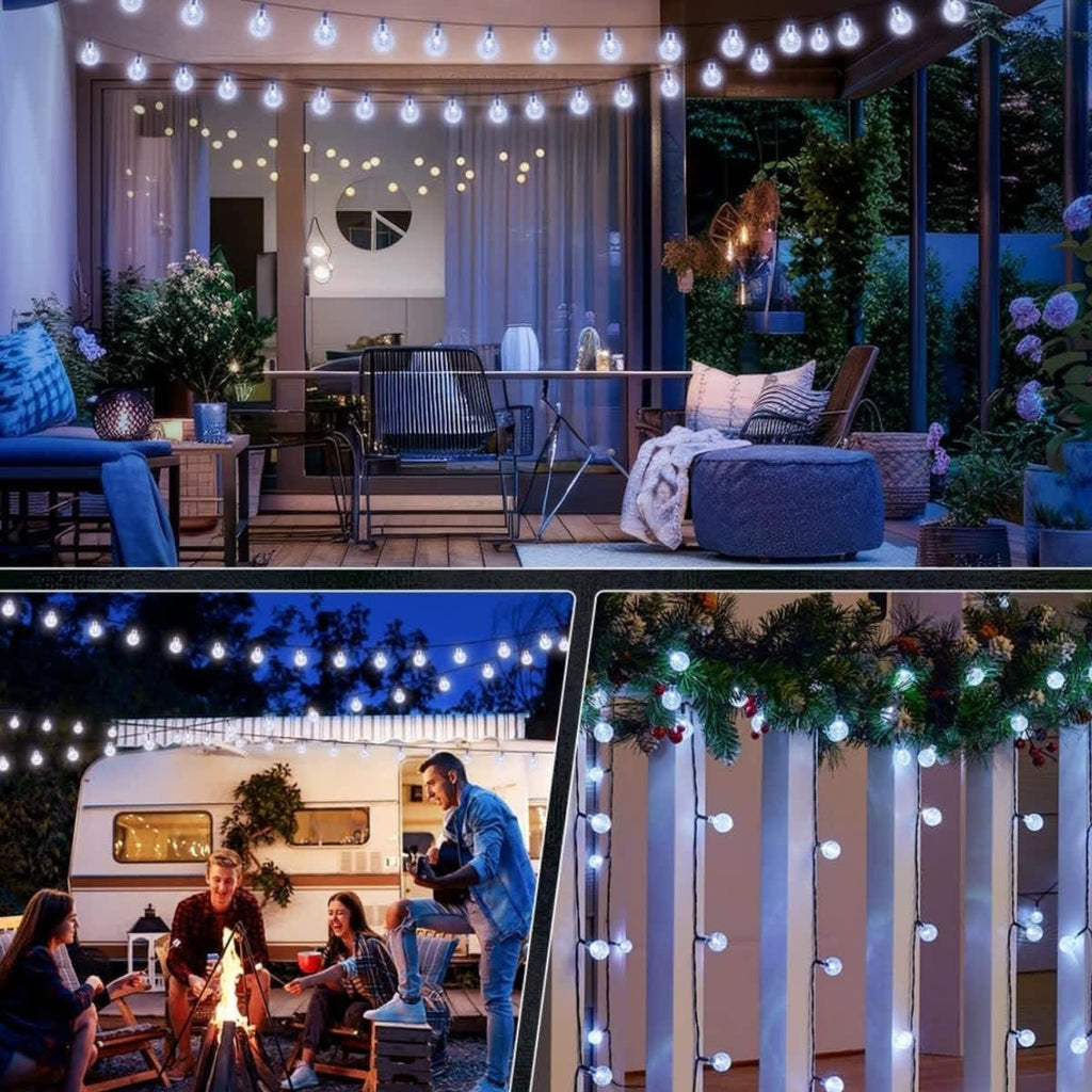 Solar Crystal Globe String Lights