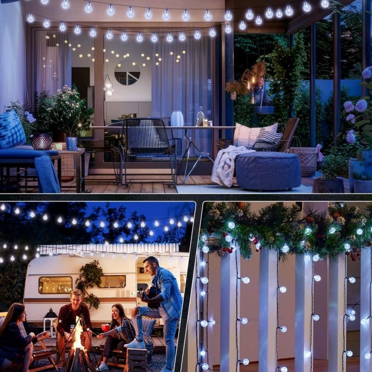 Solar Crystal Globe String Lights