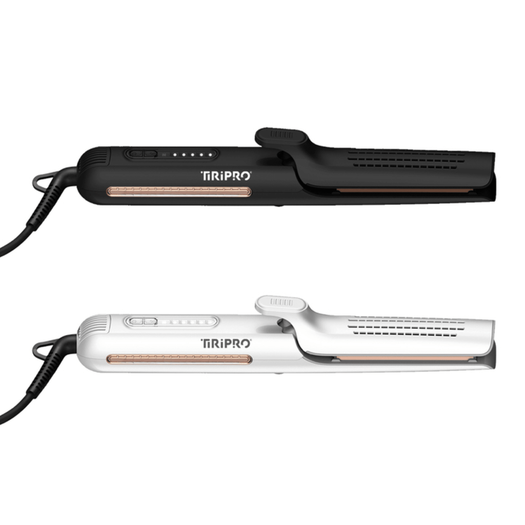 TIRI-PRO - 2-in-1 Air Styler Flat Iron & Curling Tool with Infrared Heat & Tourmaline Plates