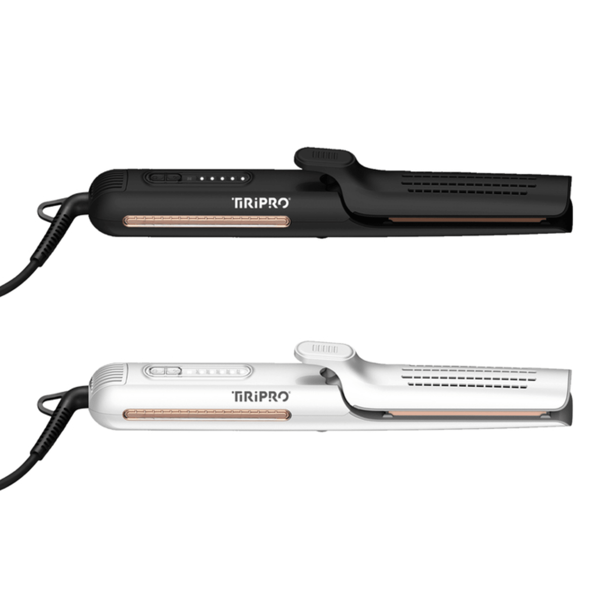 TIRI-PRO - 2-in-1 Air Styler Flat Iron & Curling Tool with Infrared Heat & Tourmaline Plates