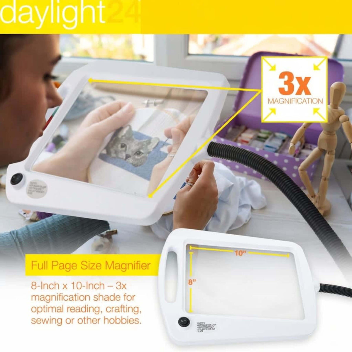 Full Page Magnifier Floor Lamp