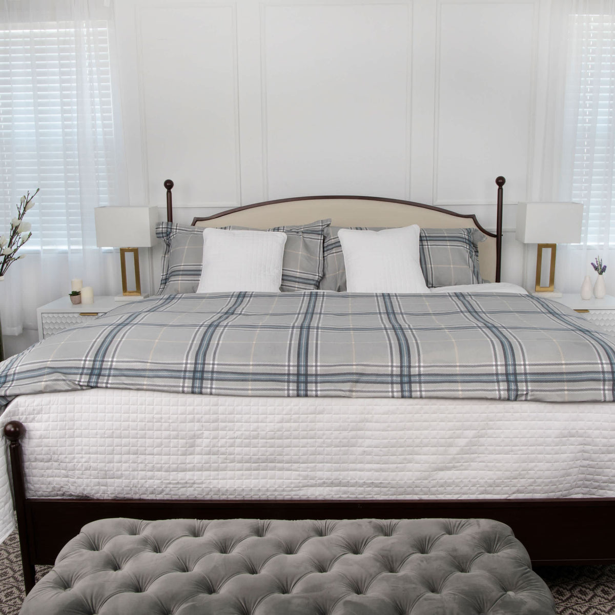 Southshore Fine Linens Vilano Plaid Comforter Set