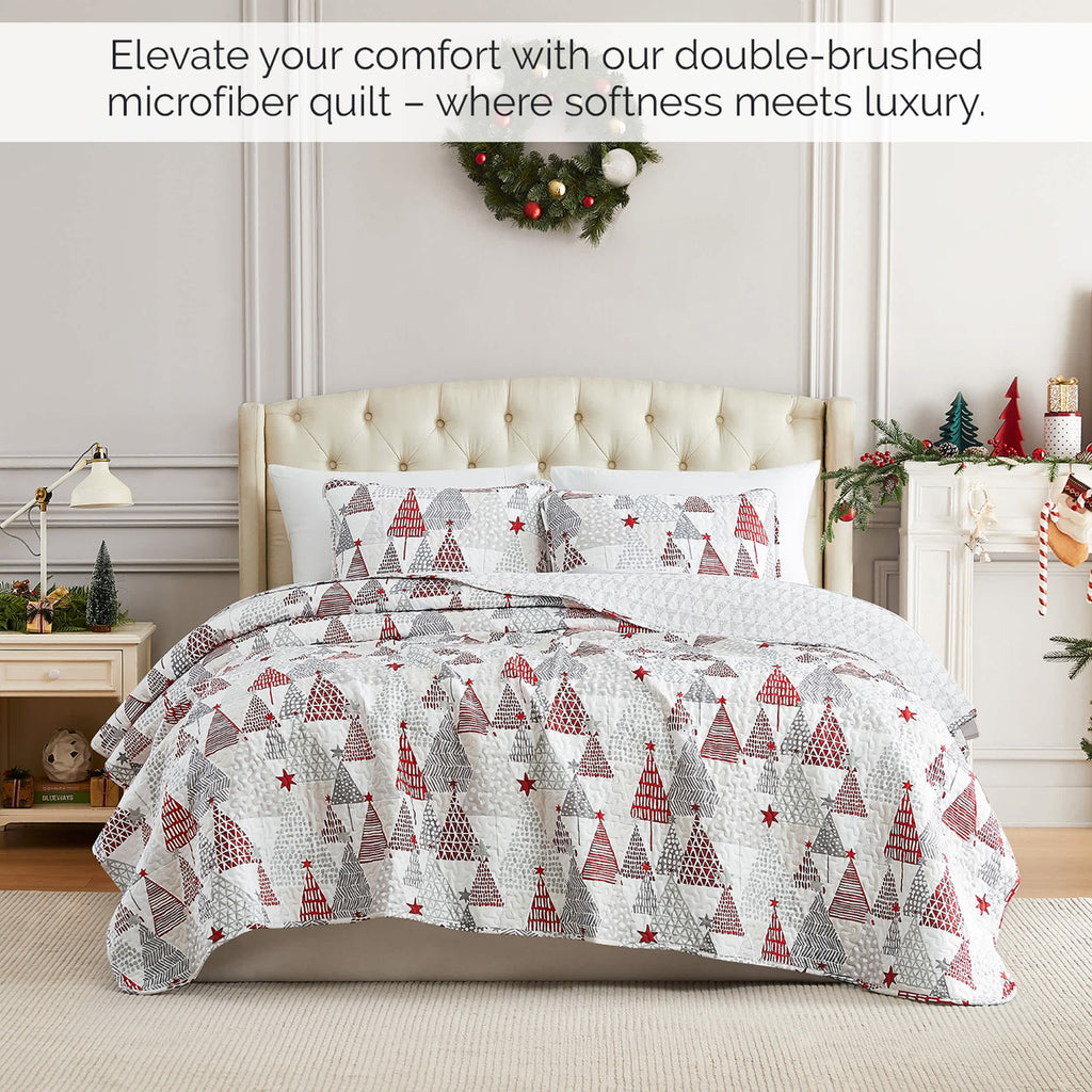 Southshore Fine Linens Merry and Bright Oversized Quilt Set
