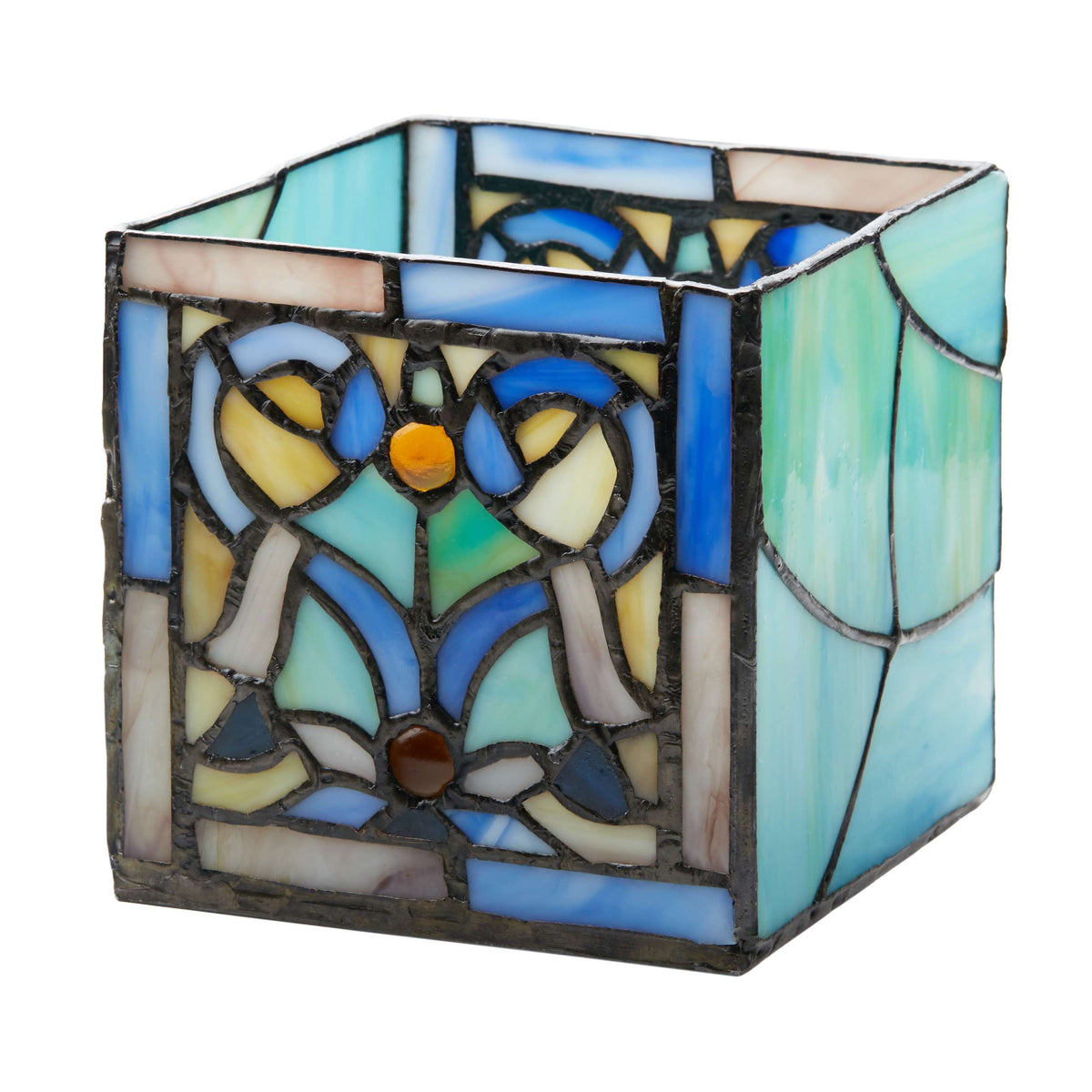 River of Goods Stained Glass Candle Holder
