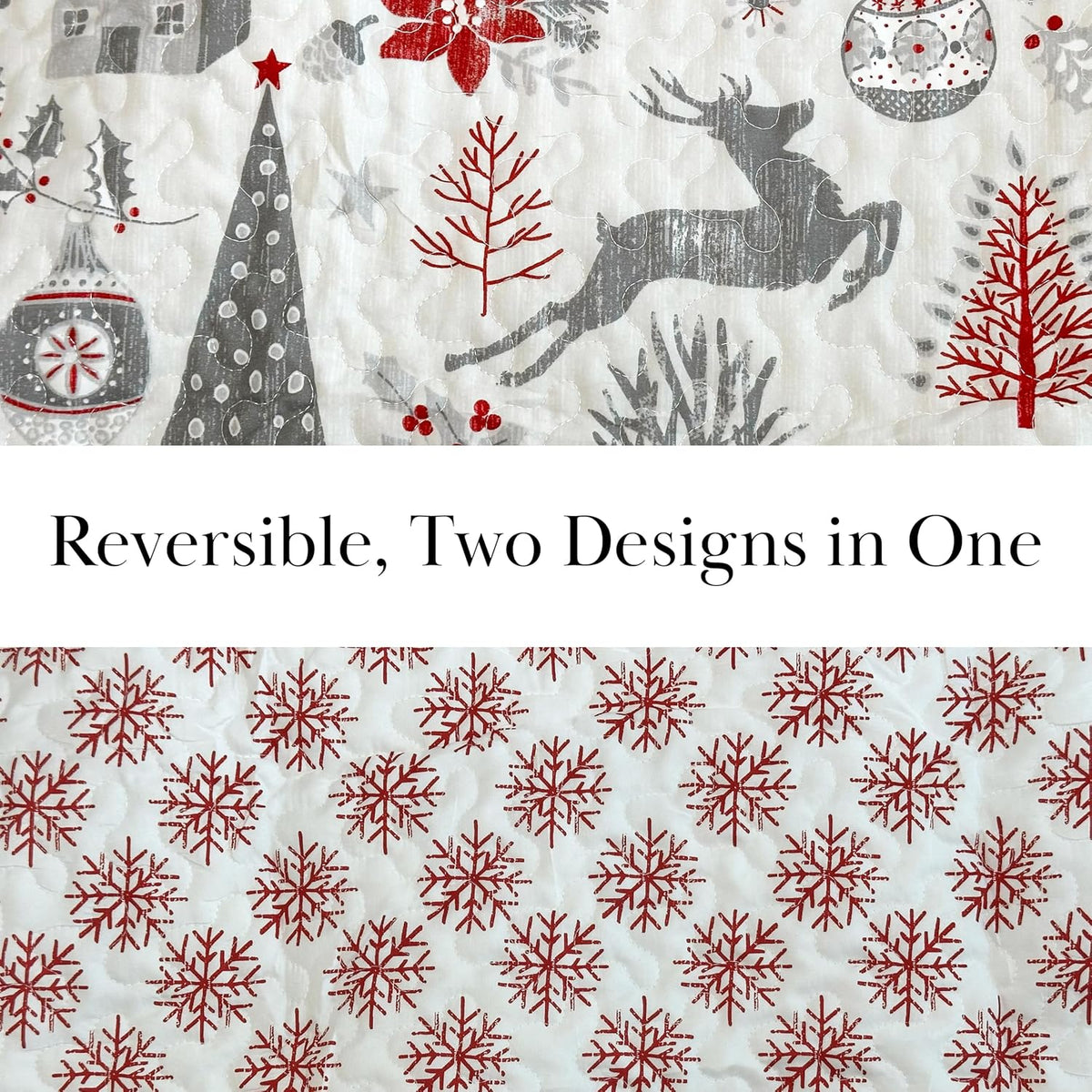 Southshore Fine Linens Holly Jolly Lane Quilt Set