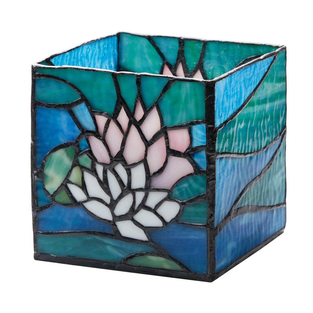 River of Goods Stained Glass Candle Holder