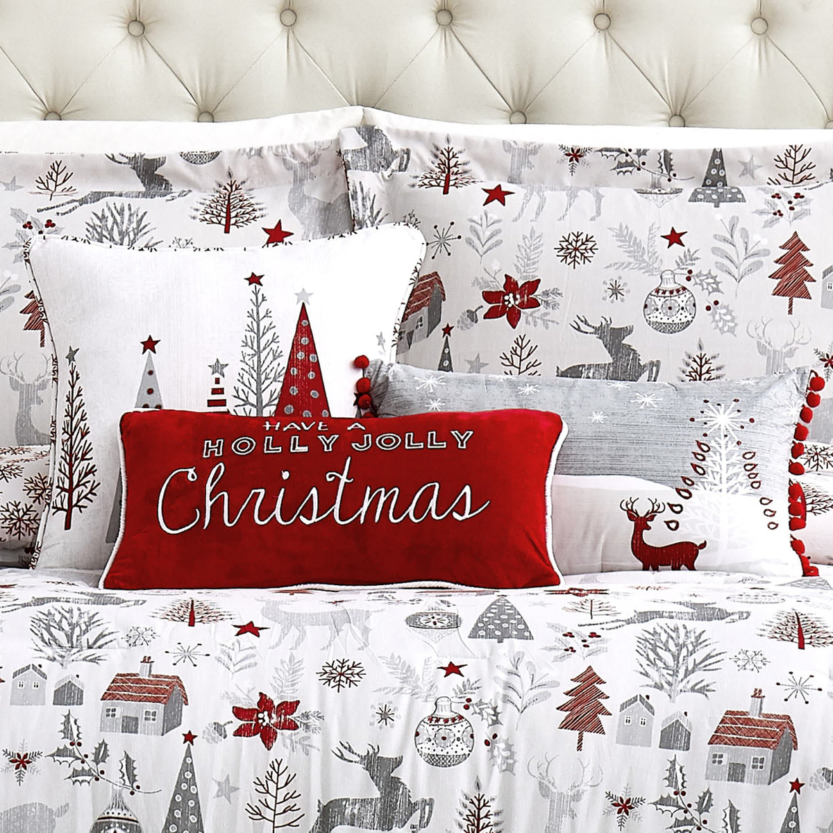 Southshore Fine Linens Holly Jolly Lane 6PC Comforter Set