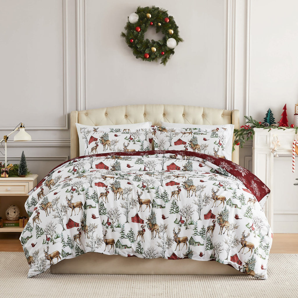 Southshore Fine Linens White Christmas Oversized Comforters Set