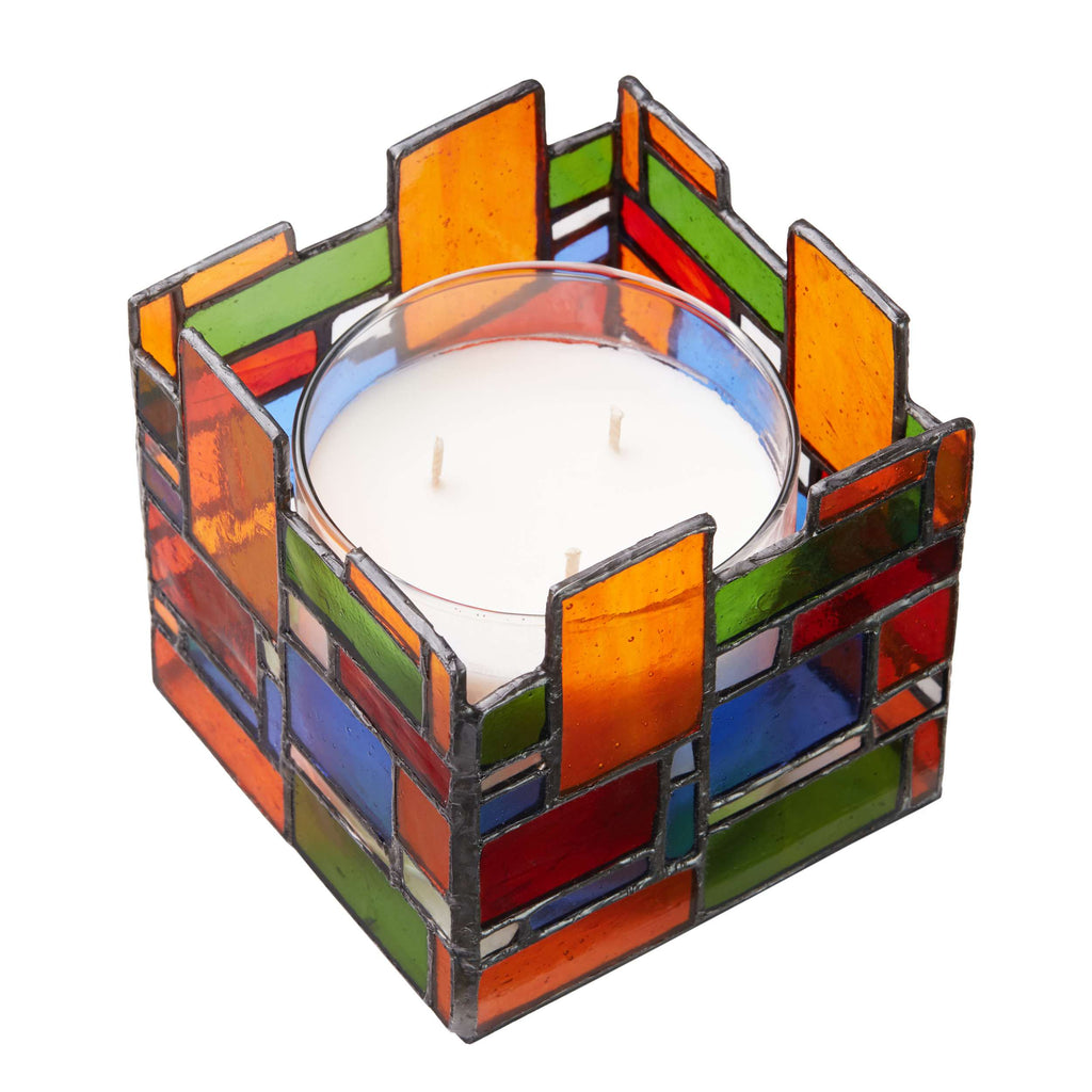 River of Goods Stained Glass Candle Holder