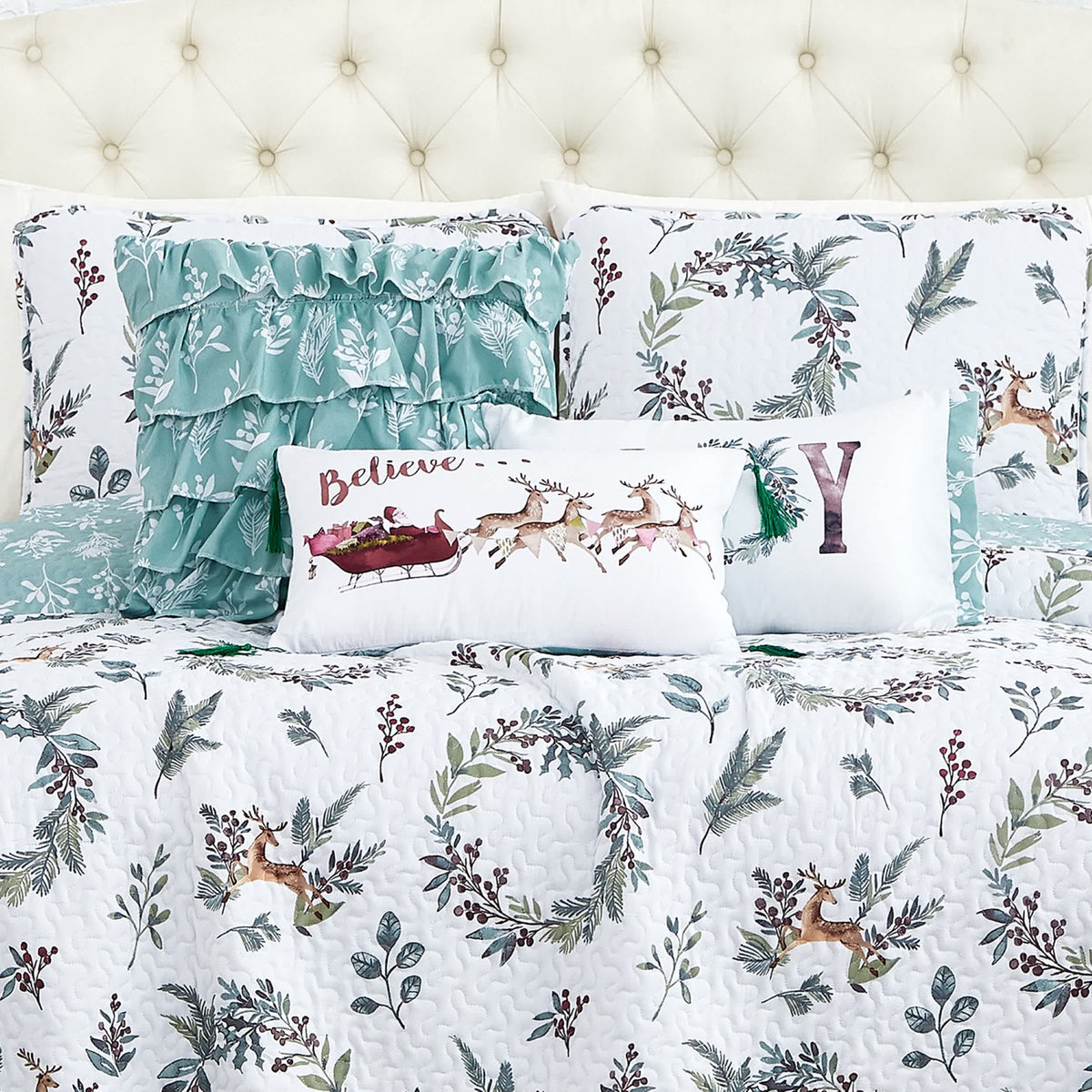 Southshore Fine Linens Happy Holidays 6PC Quilt Set