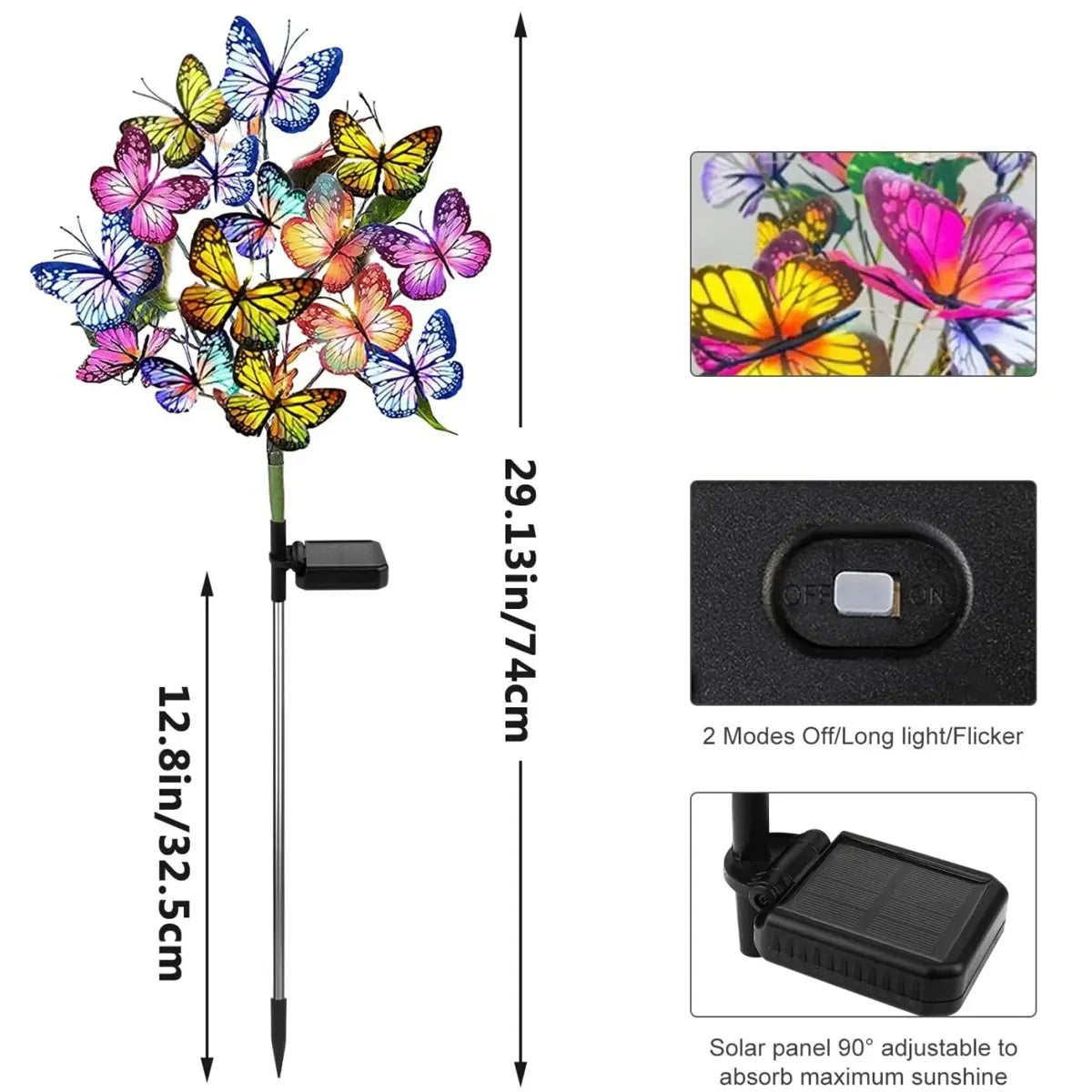 Solar Butterfly Garden Stake Lights