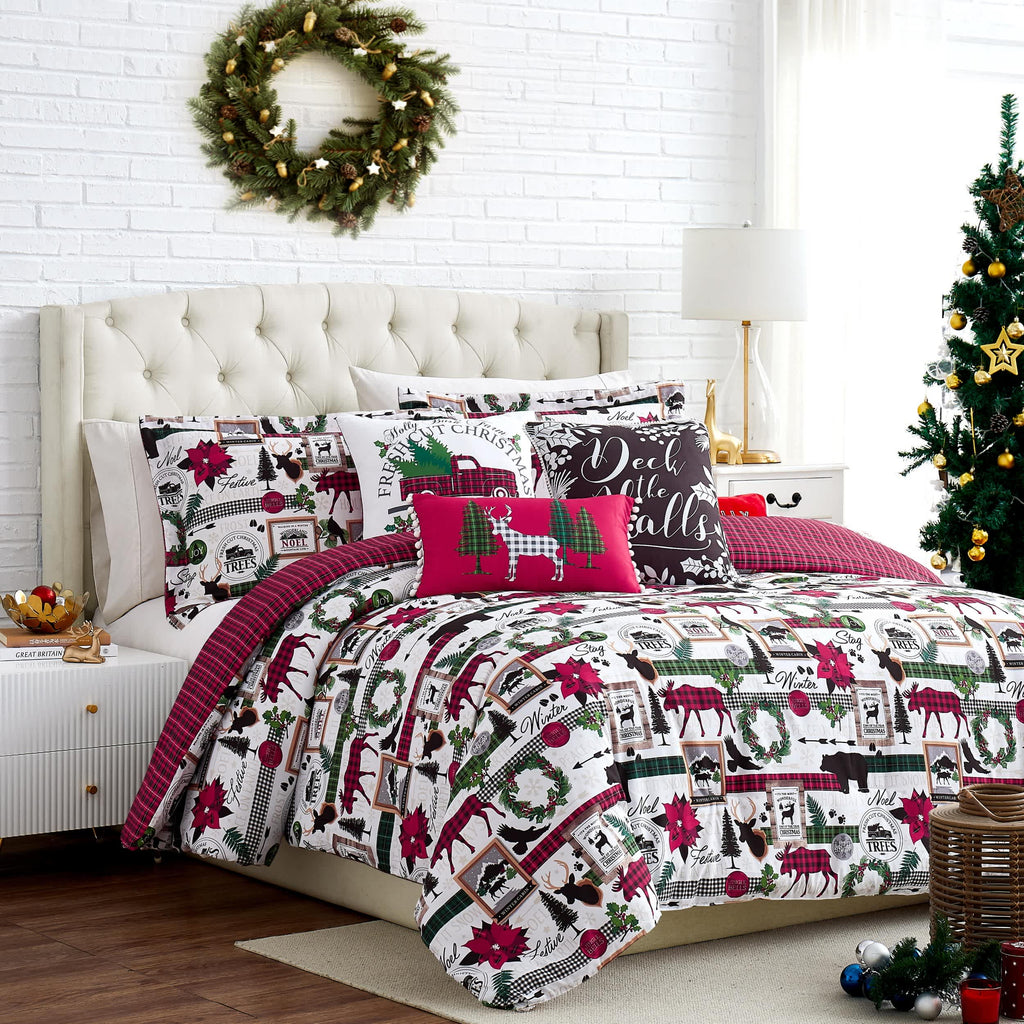 Southshore Fine Linens Merrytown Christmas 6PC Comforter Set