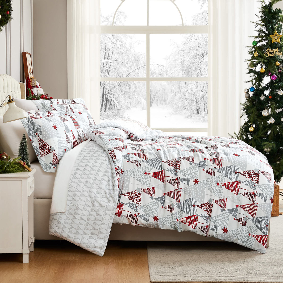 Southshore Fine Linens Merry and Bright Oversized Duvet Cover Set