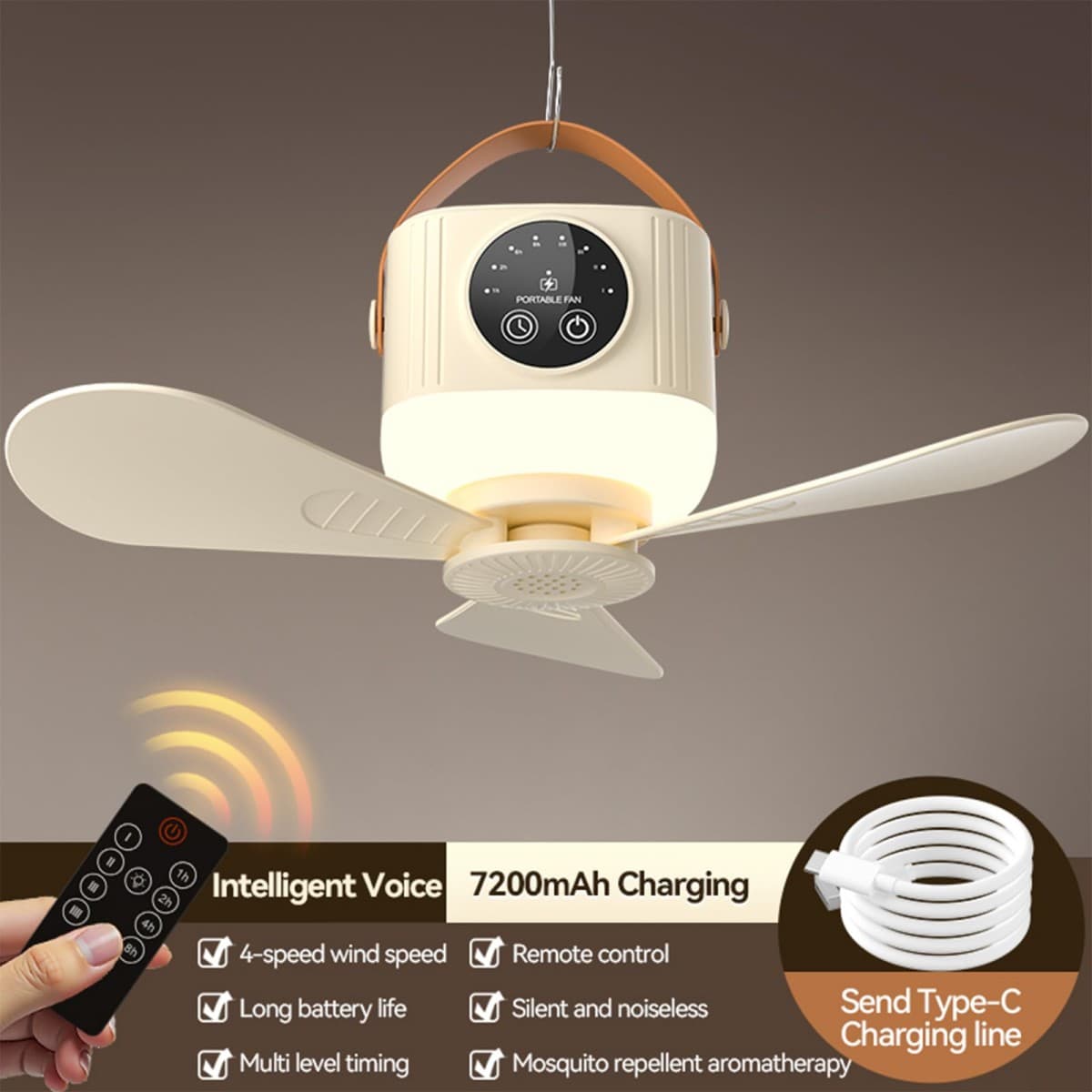 Portable Hanging Ceiling Fan