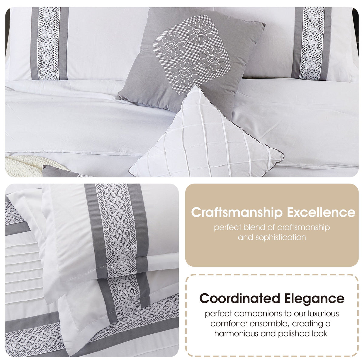 Nanshing Durango 7 Piece Microfiber Stripe Comforter Set