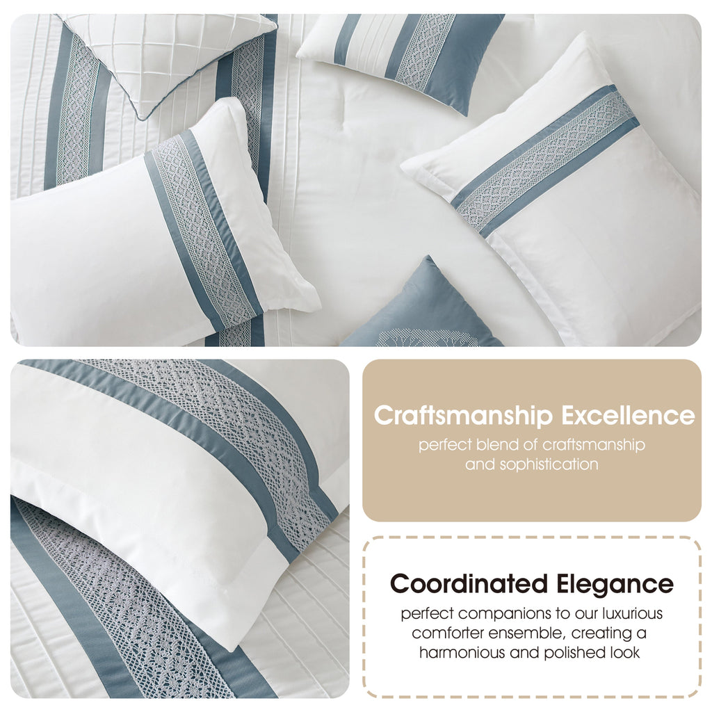 Nanshing Durango 7 Piece Microfiber Stripe Comforter Set
