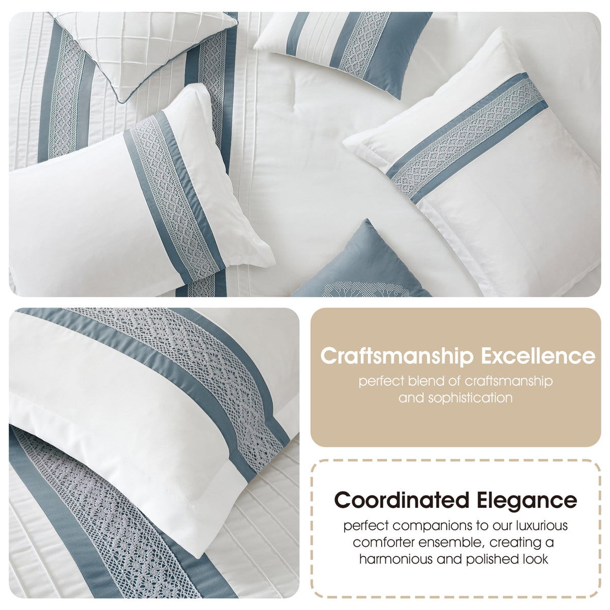 Nanshing Durango 7 Piece Microfiber Stripe Comforter Set