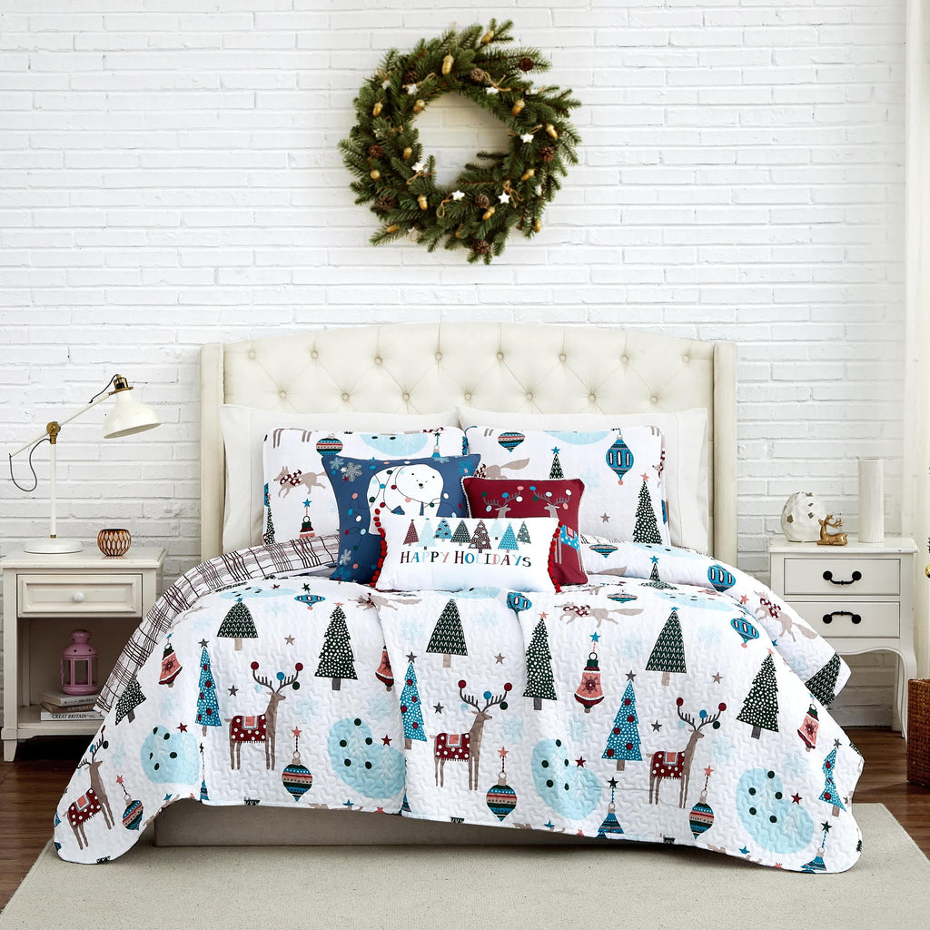 Southshore Fine Linens Winter Woodland 6PC Quilt Set