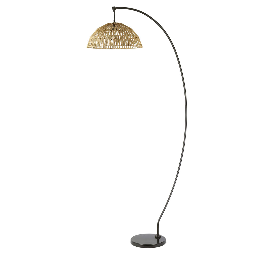 River of Goods Floor lamp with Rattan shade