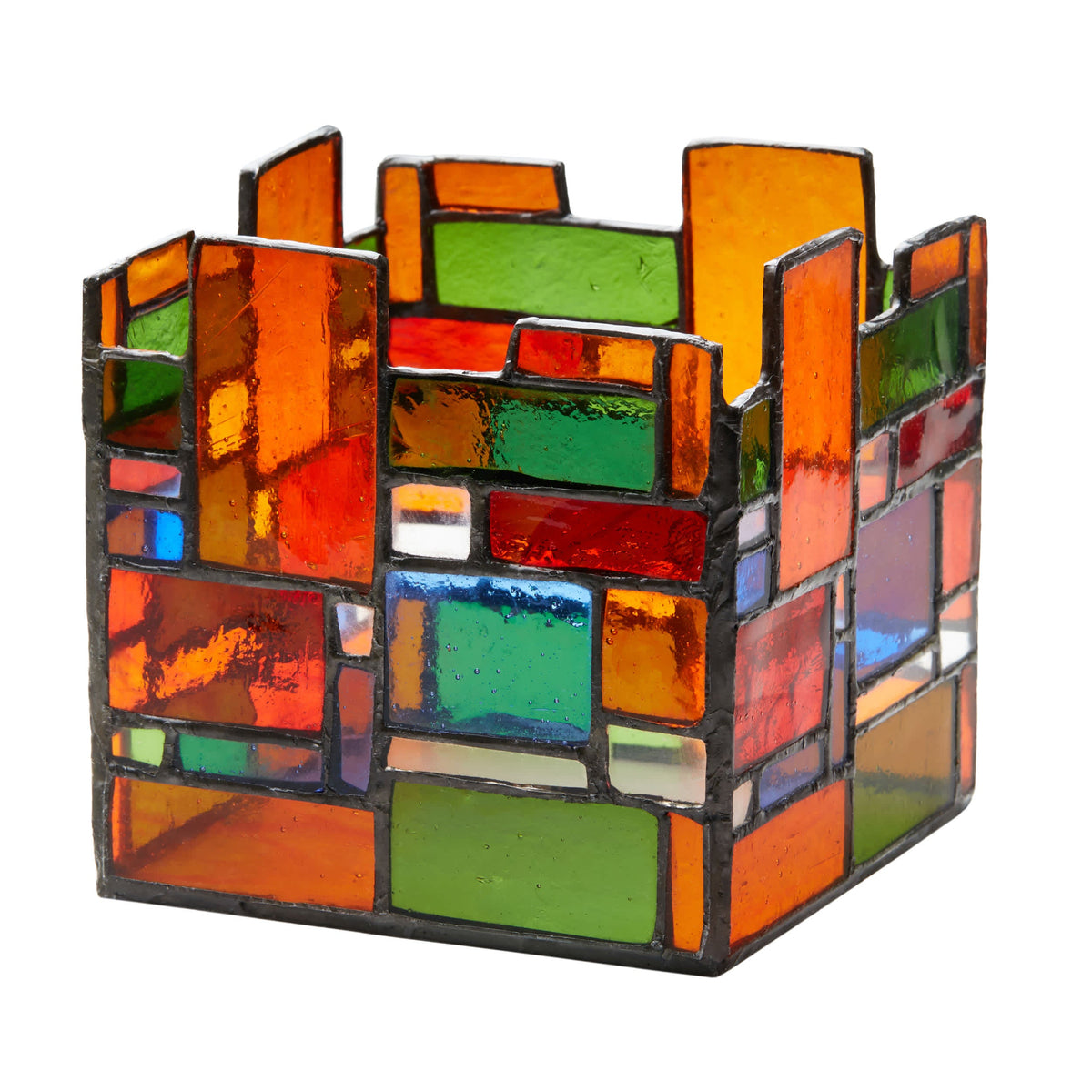 River of Goods Stained Glass Candle Holder