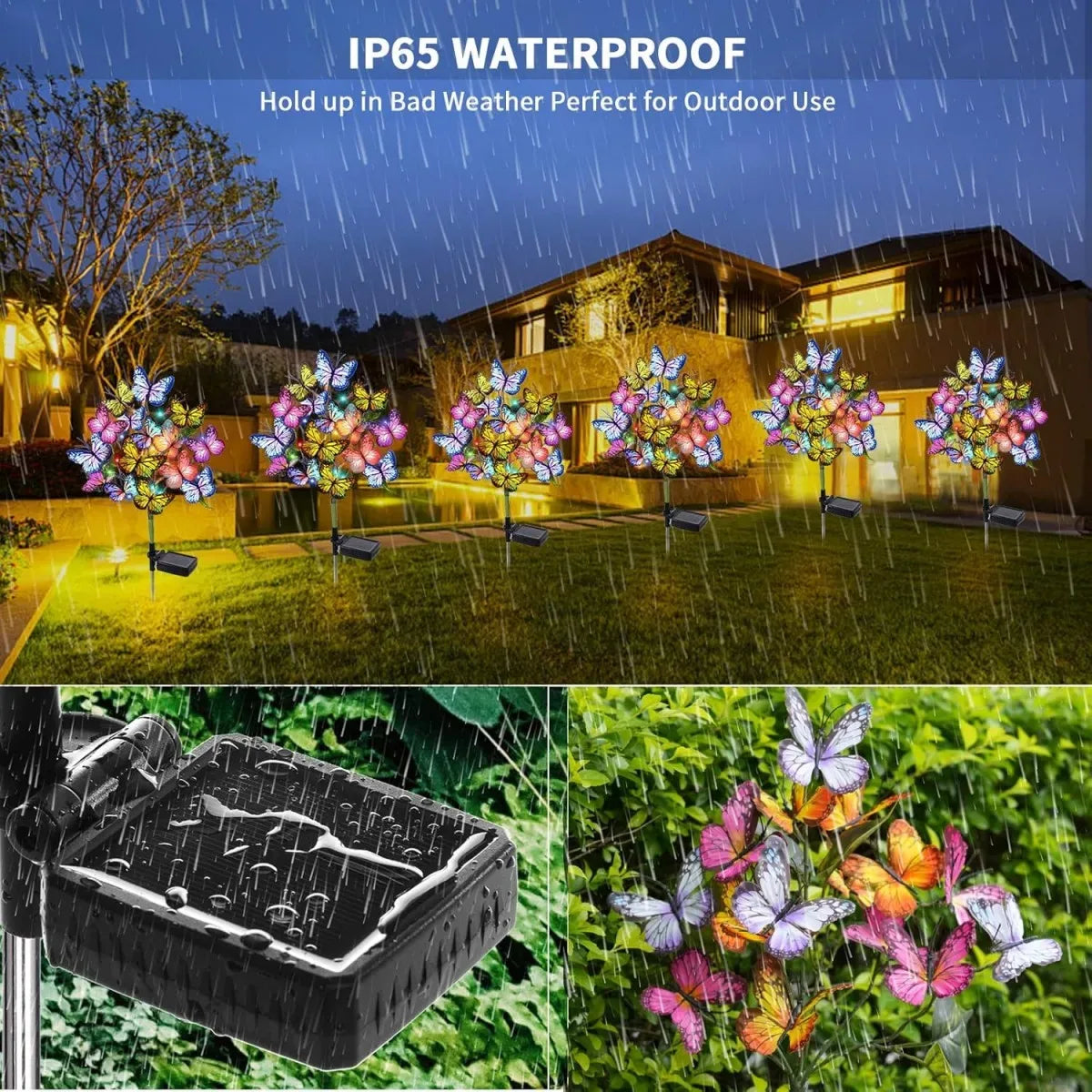 Solar Butterfly Garden Stake Lights