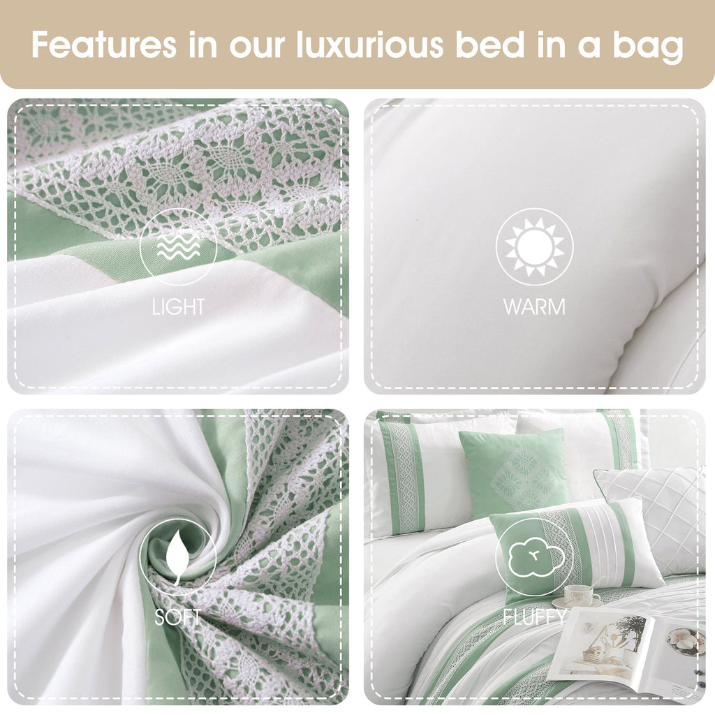 Nanshing Durango 7 Piece Microfiber Stripe Comforter Set