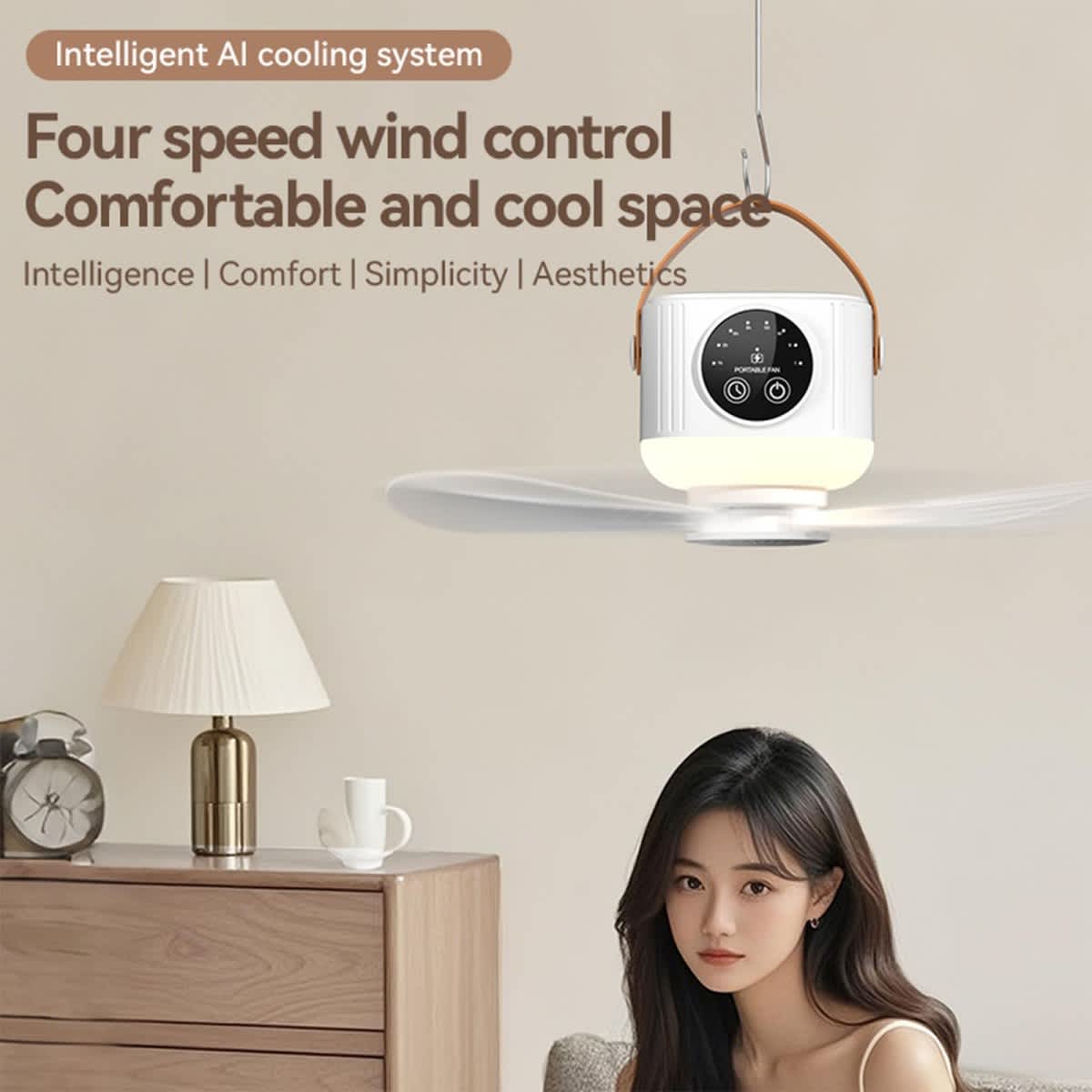Portable Hanging Ceiling Fan