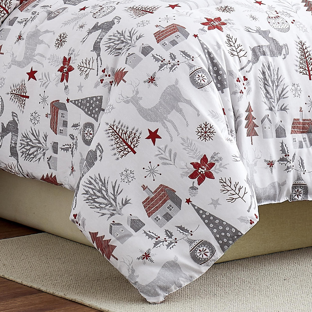 Southshore Fine Linens Holly Jolly Lane 6PC Comforter Set