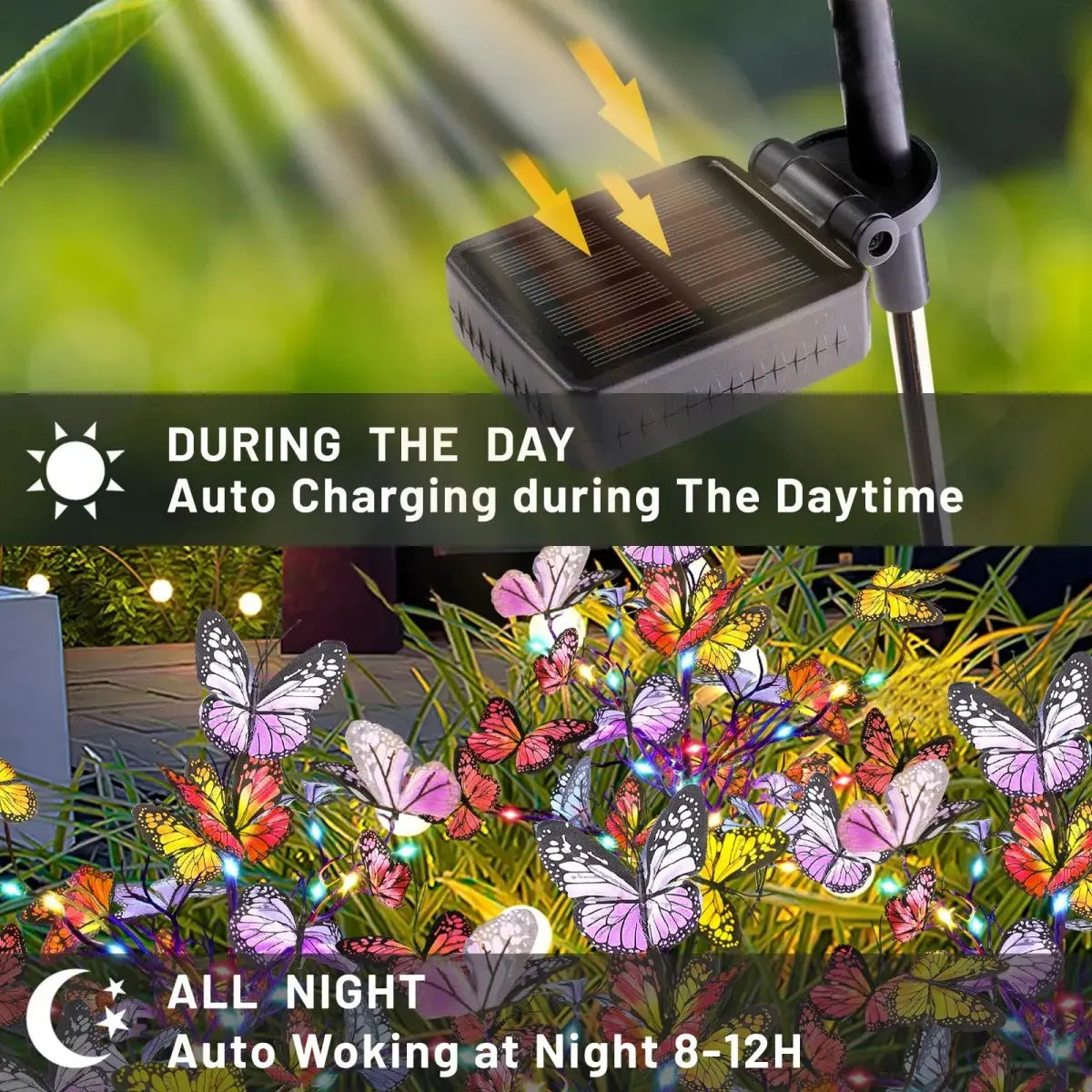Solar Butterfly Garden Stake Lights