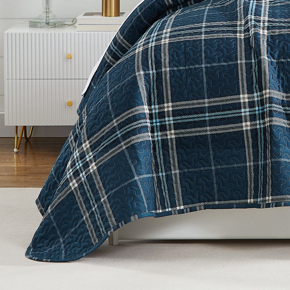 Southshore Fine Linens Vilano Plaid 6PC Quilt Set
