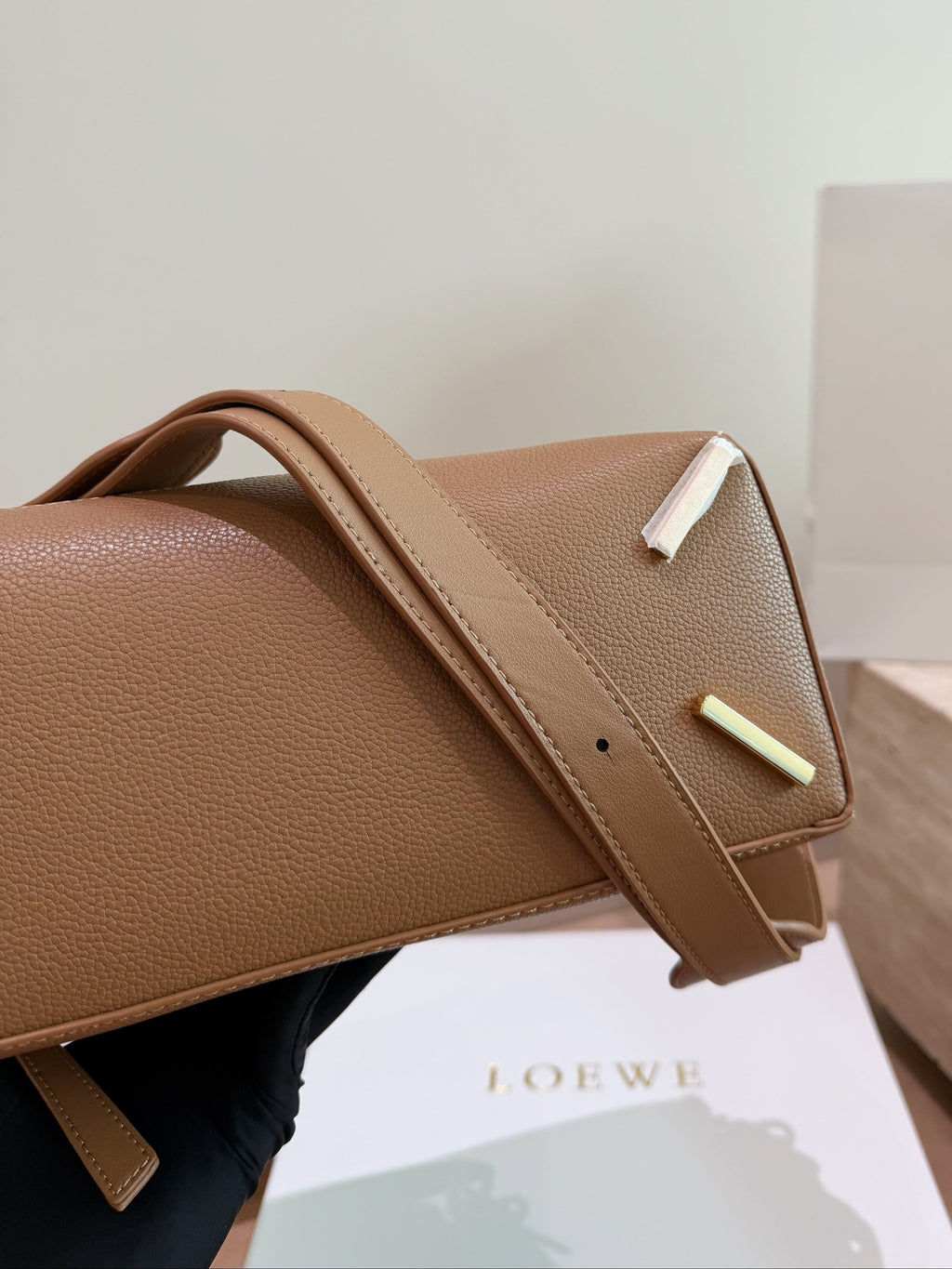 Loewe Puzzle Bag 29 – Tan Camel Grained Calfskin Leather Gold Hardware