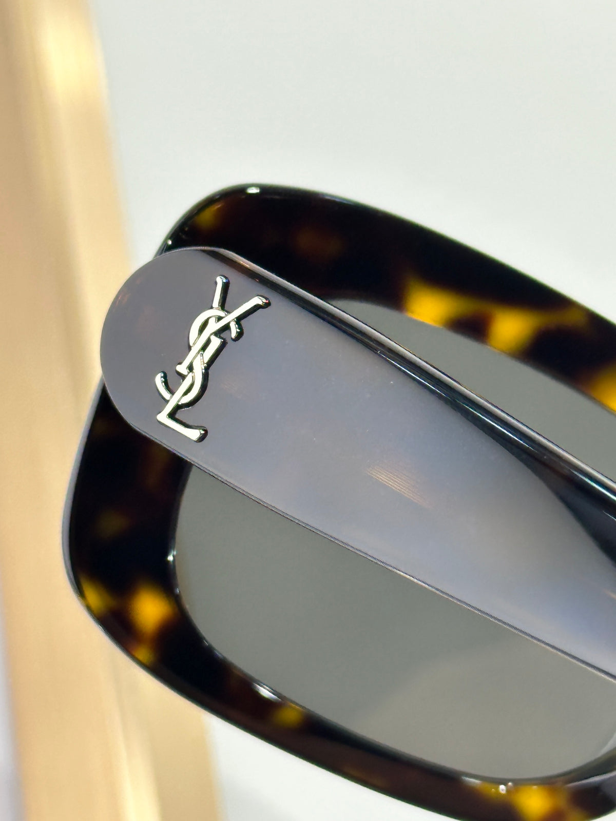 Saint Laurent SL 68 YSL Logo Oversized Square Acetate Sunglasses