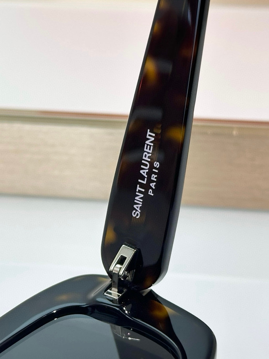 Saint Laurent SL 68 YSL Logo Oversized Square Acetate Sunglasses