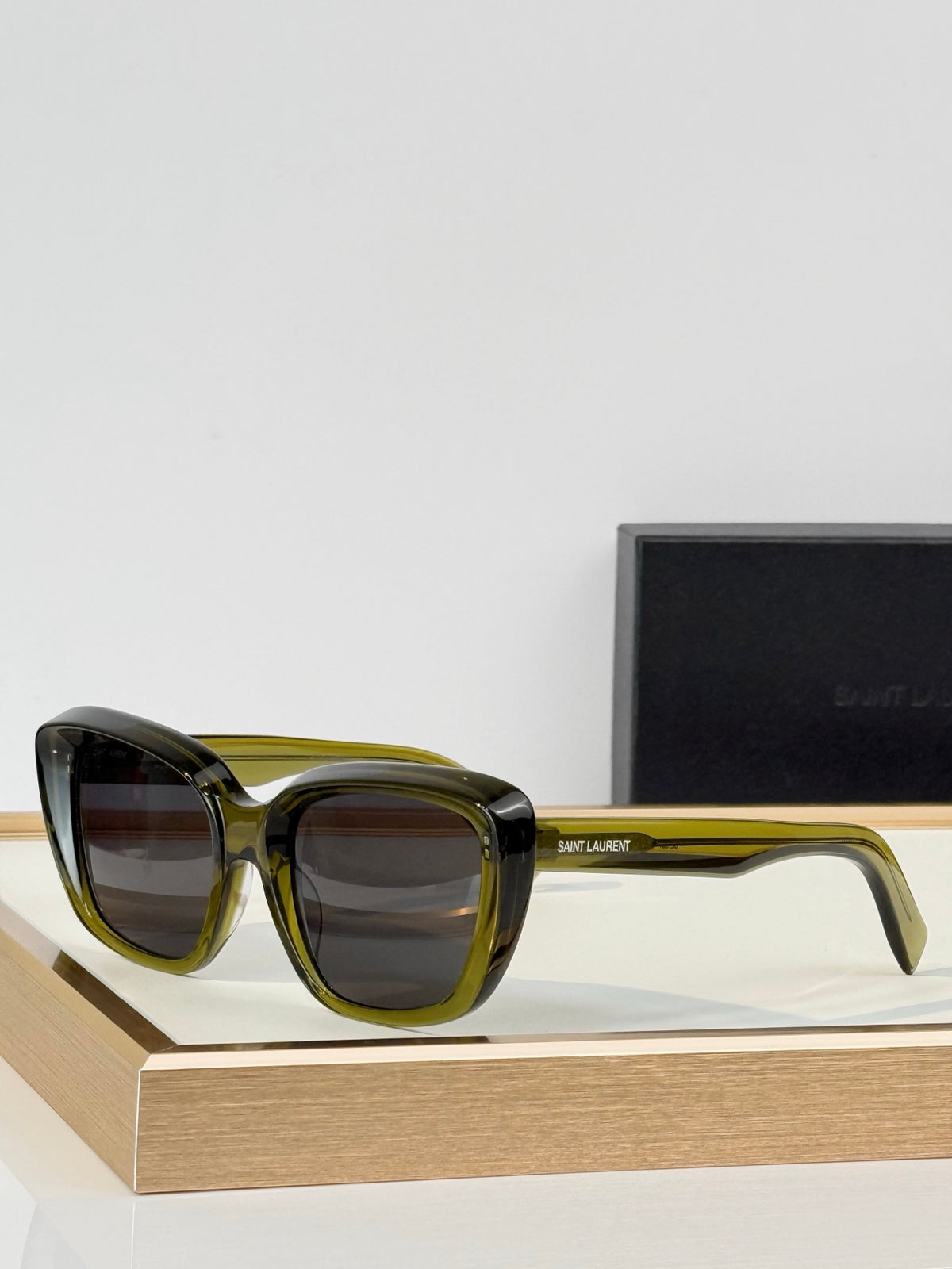 Saint Laurent SL 68 Oversized Square Acetate Sunglasses