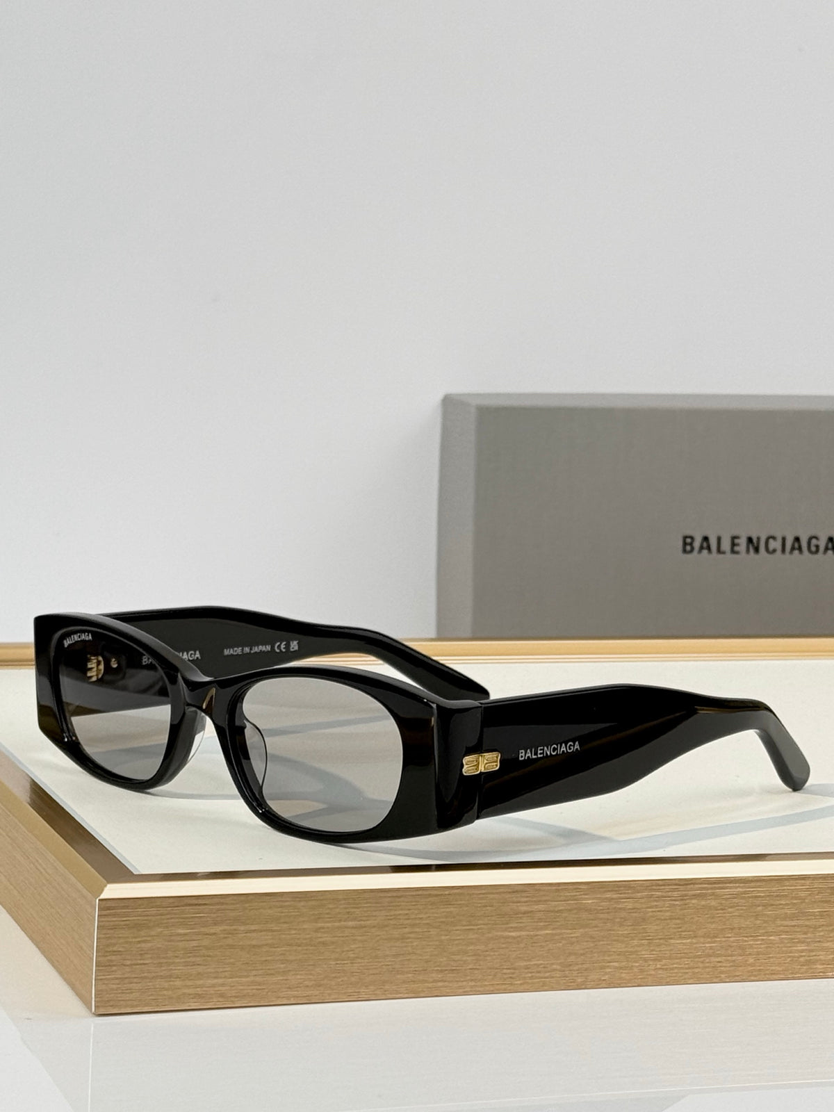 Balenciaga BB0096S Rectangle Acetate Sunglasses