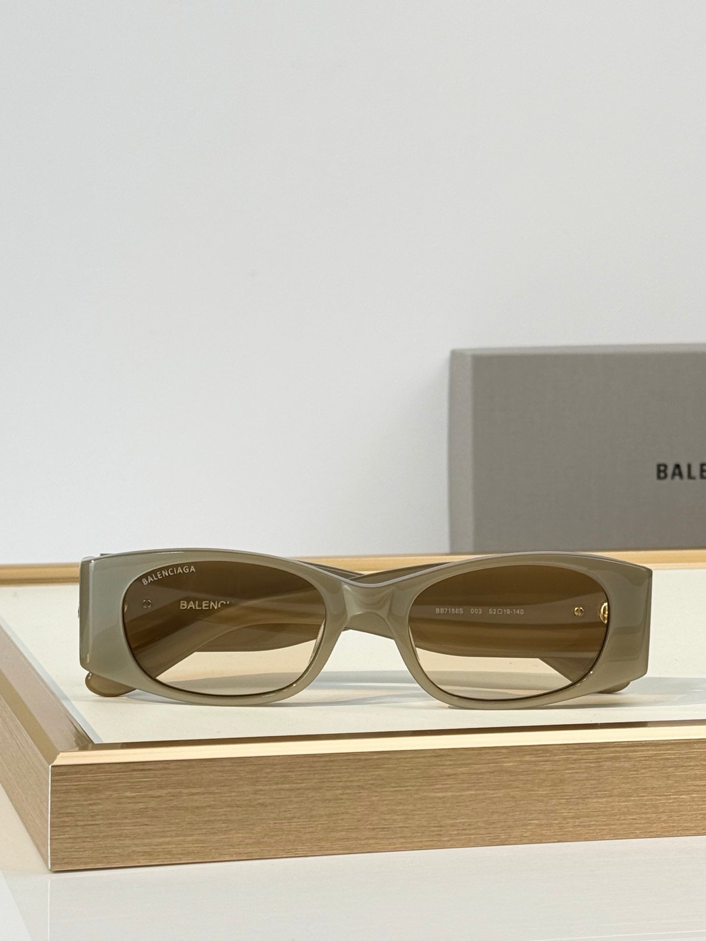 Balenciaga BB0096S Rectangle Acetate Sunglasses