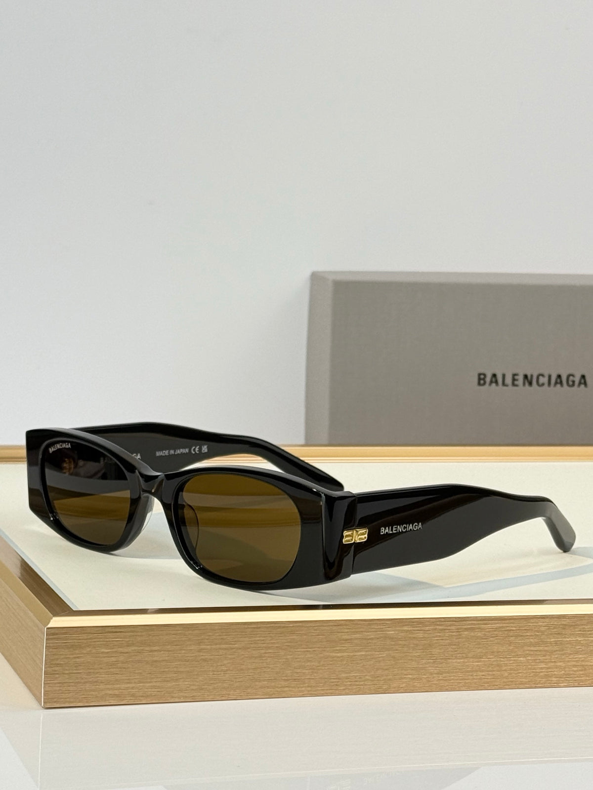 Balenciaga BB0096S Rectangle Acetate Sunglasses