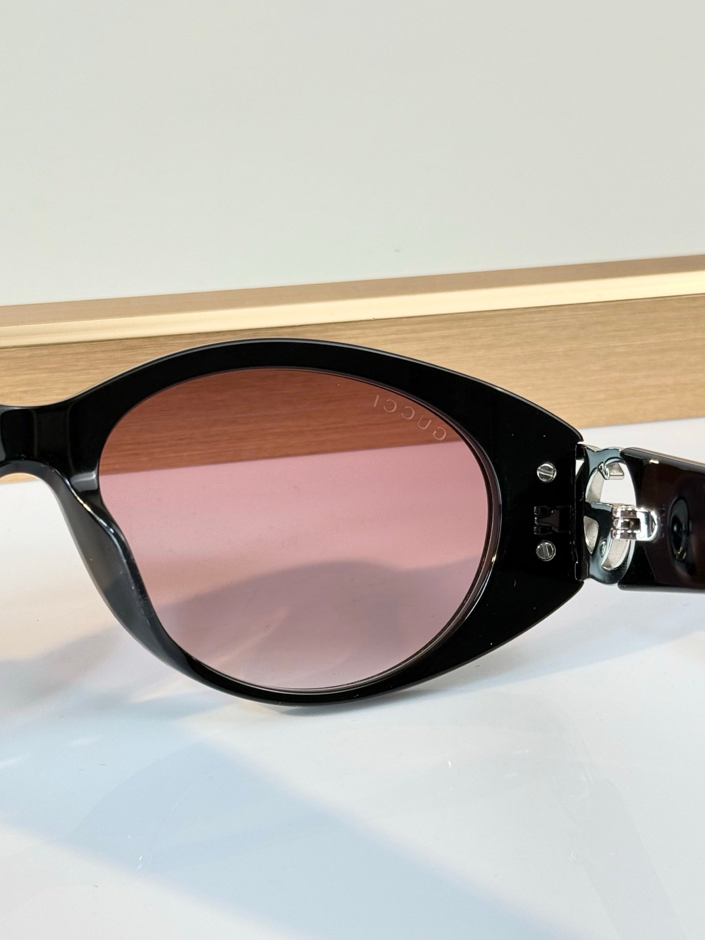Gucci GG Double G Cat-Eye Acetate Sunglasses