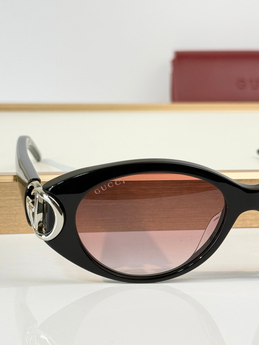 Gucci GG Double G Cat-Eye Acetate Sunglasses